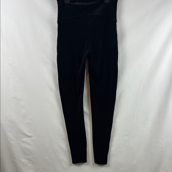 Spanx Velvet Velour High Waistband Compression Black Casual Leggins Size L - Picture 12 of 15